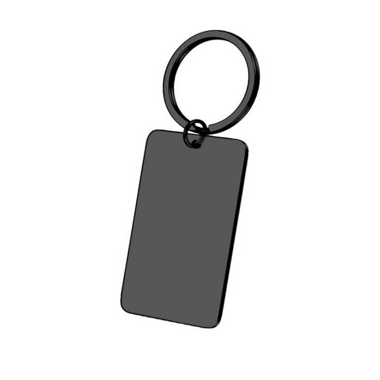 Rectangle Metal Keychain Tag