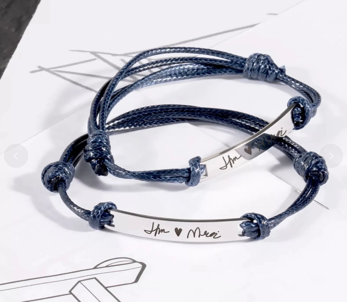 Rectangular Tag Cord Bracelet