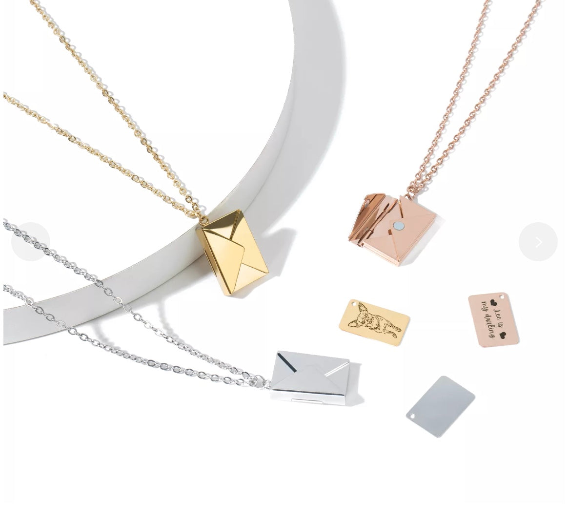 The Secret Love Letter Envelope Necklace